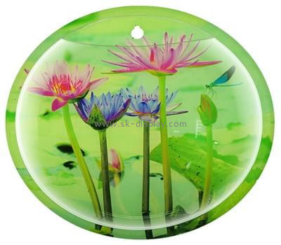 Acrylic plastic supplier custom wall hanging fish bowl SOD-339