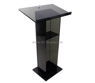 Custom and wholesale acrylic black presentation lectern podium AFS-354