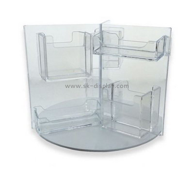 Customized plexiglass rotating brochure holder BD-138