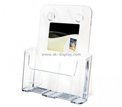 Customized clear acrylic brochure display wall mount BD-176