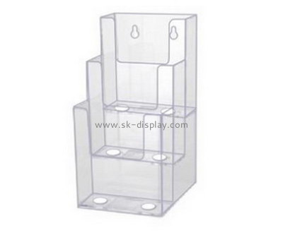 Customized clear acrylic brochure wall display BD-178