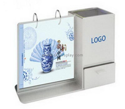 Customized acrylic calendar with pen holder BD-196