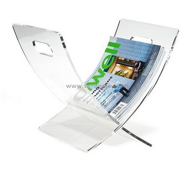 Customized clear acrylic magazine rack BD-194