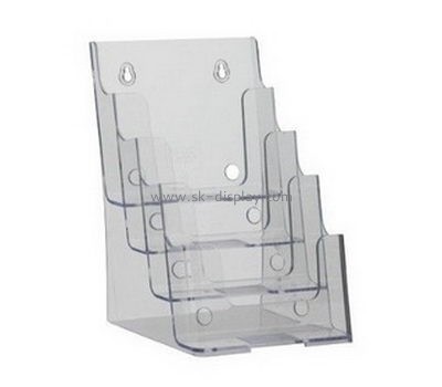 Customized clear acrylic wall mounted literature holder BD-349
