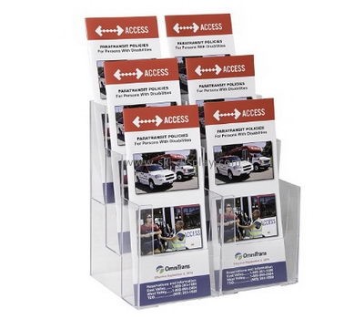 Customized tiered clear plastic brochure holders BD-359