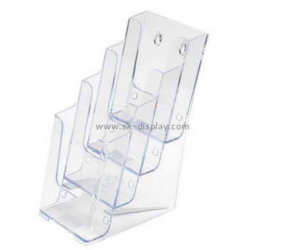 Bespoke transparent lucite literature holder wall mount BD-371