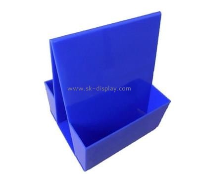 Bespoke blue plastic pamphlet holders BD-391