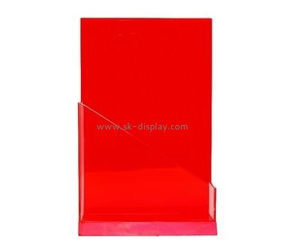 Bespoke red literature holder acrylic BD-395