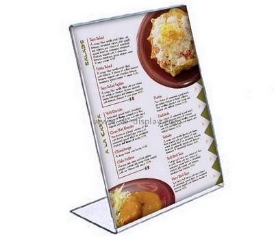 Bespoke tabletop acrylic menu holders BD-456