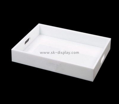 Bespoke acrylic white serving tray STS-005