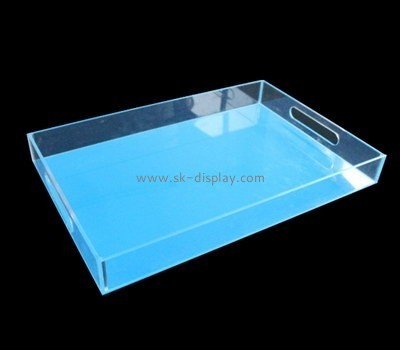 Bespoke blue acrylic rectangular tray STS-002