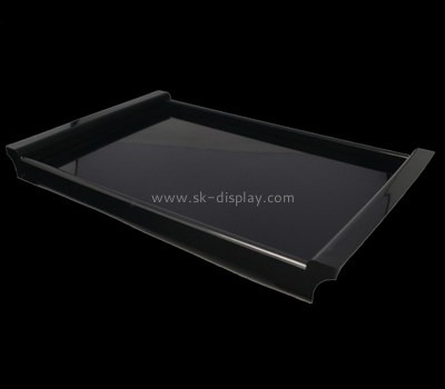 Bespoke large black acrylic serving platters STS-018