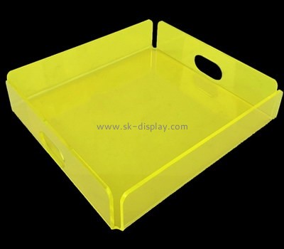 Bespoke yellow acrylic cheap serving trays STS-025