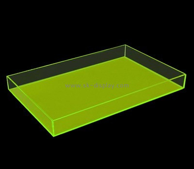 Bespoke green acrylic modern serving tray STS-028