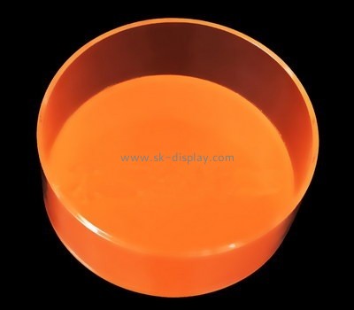 Bespoke orange acrylic round tray STS-031