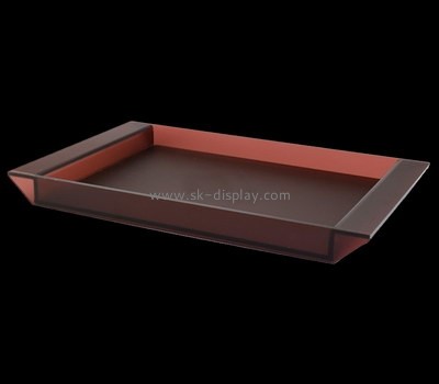 Bespoke brown lucite platters STS-038