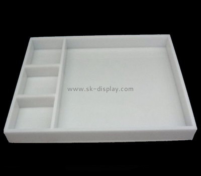 Bespoke white plastic serving trays and platters STS-053