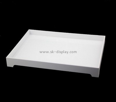 Bespoke white acrylic coffee serving tray STS-051