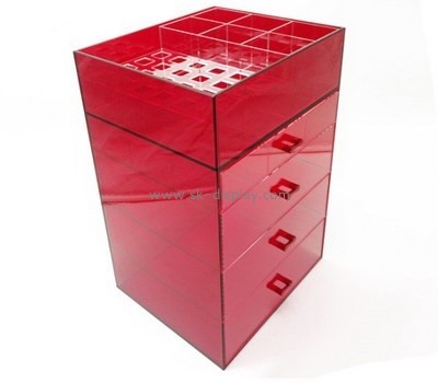 Bespoke red acrylic retail display cabinets DBS-660