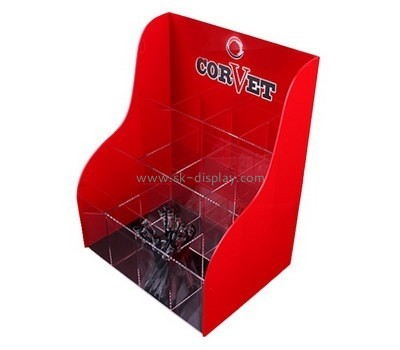 Bespoke red acrylic display case for collectibles DBS-662