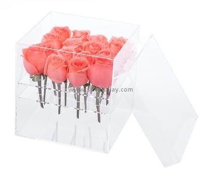 Bespoke acrylic flower valentine box DBS-669