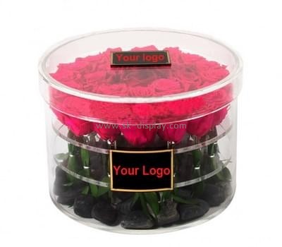 Bespoke round acrylic flower box DBS-673