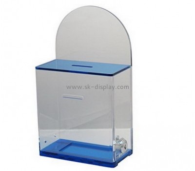Bespoke acrylic clear donation box DBS-713