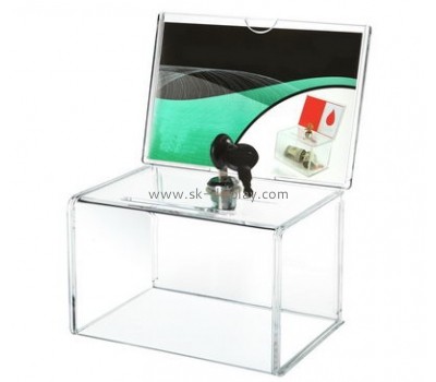 Bespoke clear acrylic collection box DBS-730