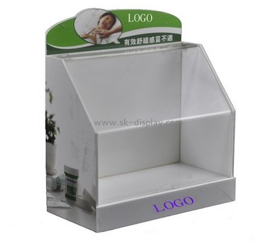Customize white acrylic makeup counter display CO-408