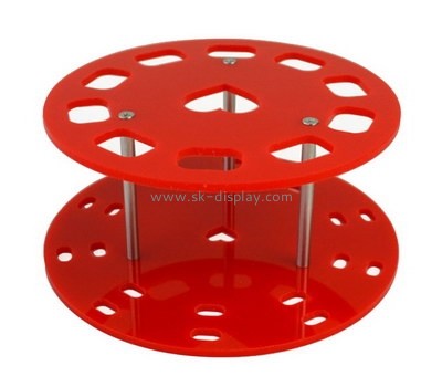 Customize red acrylic cosmetic brush holder CO-485
