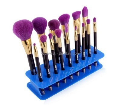 Customize blue acrylic pretty makeup brush holder CO-502