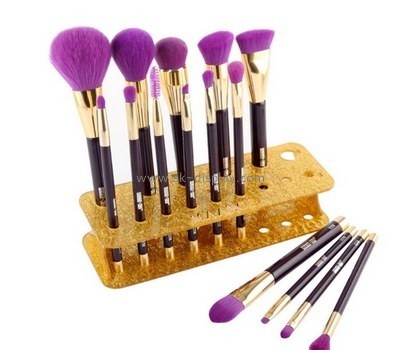 Customize acrylic gold makeup brush holder CO-503