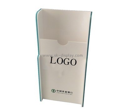 Customize white acrylic brochure holders BD-474