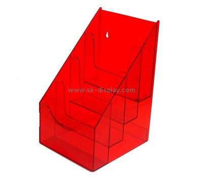 Customize red plastic literature holder BD-487