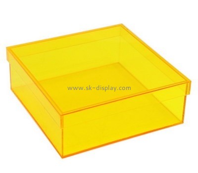Customize yellow perspex box DBS-761