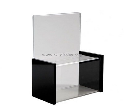 Customize acrylic charity donation boxes DBS-806
