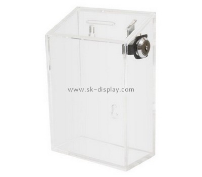 Customize acrylic locked donation box DBS-813