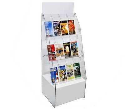 Customize acrylic brochure holder floor stand BD-540