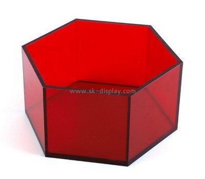 Customize acrylic hexagon box BDC-914