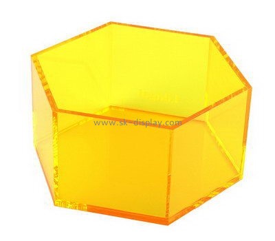 Customize acrylic hexagon shadow box DBS-913