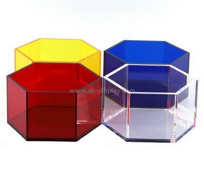 Customize acrylic hexagon storage box BDC-915