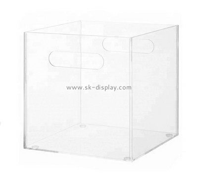 Customize acrylic clear box with handle DBS-962