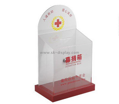 Customize acrylic charity donation boxes DBS-987