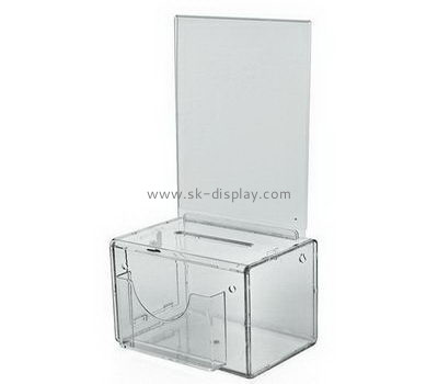 Customize acrylic fundraising collection boxes DBS-1002