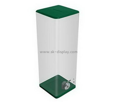 Customize acrylic charity boxes for sale DBS-1010