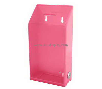 Customize acrylic donation boxes with locks DBS-1015