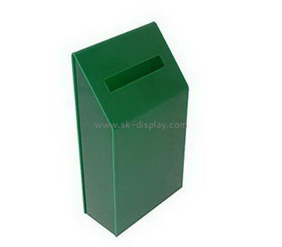 Customize acrylic charity money collection boxes DBS-1018