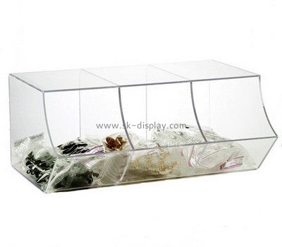 Customize acrylic clear compartment storage box DBS-1025