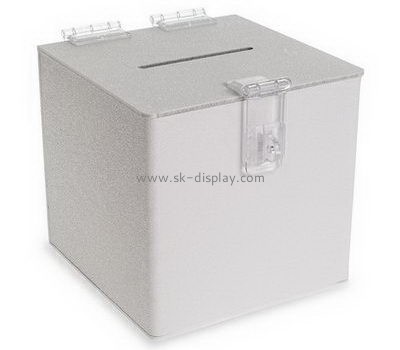 Customize acrylic lockable donation box DBS-1047