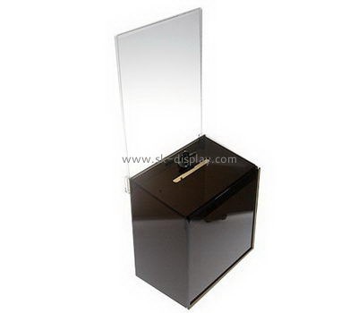 Customize acrylic donation box designs DBS-1069